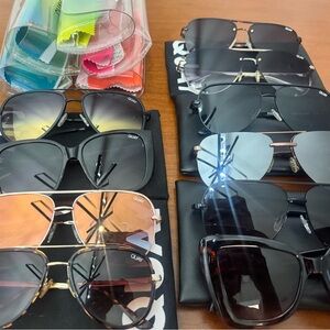 Quay (10 pair) Assorted Women's Sunglasses - Black, Gray, Brown, Blue Lenses